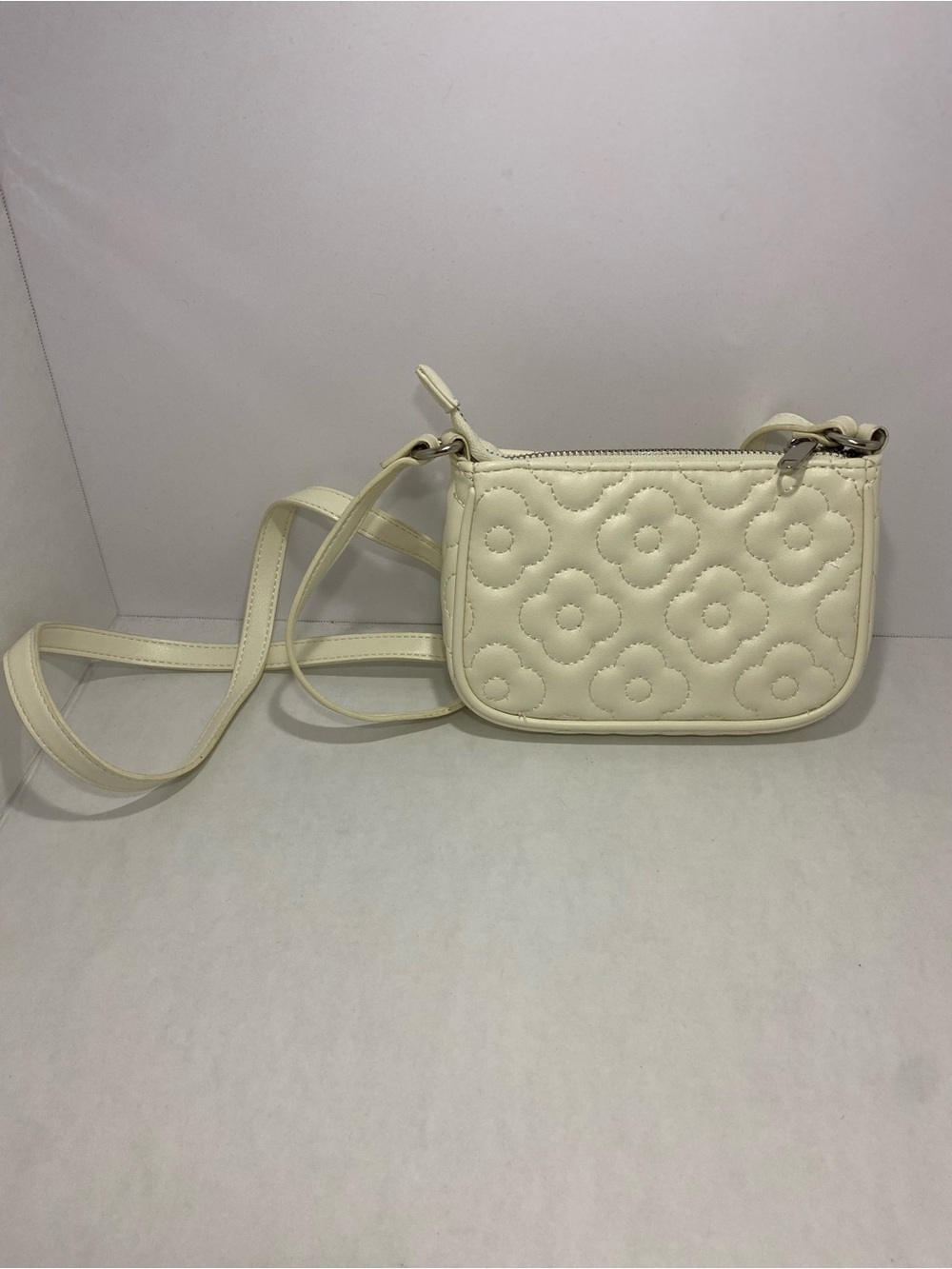 wild fable Cream Quilted Floral mini Crossbody Bag